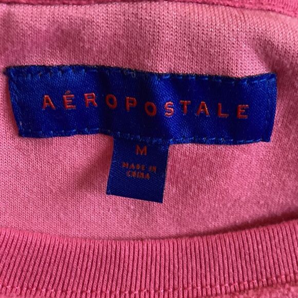Aeropostale - Velour Long Sleeve Pink - slight crop sz M - Picture 7 of 8